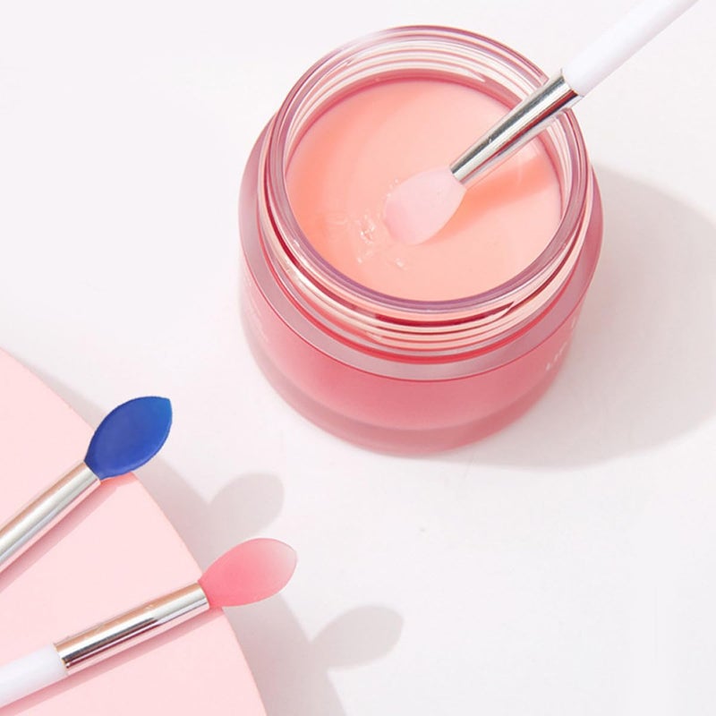 24Pcs Reusable Silicone Lip Brush Applicators Pink Translucent Portable Makeup Tools - Image 3
